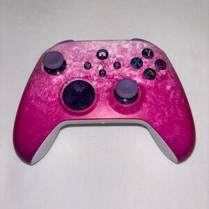 Custom Pink and Purple Gaming Controller